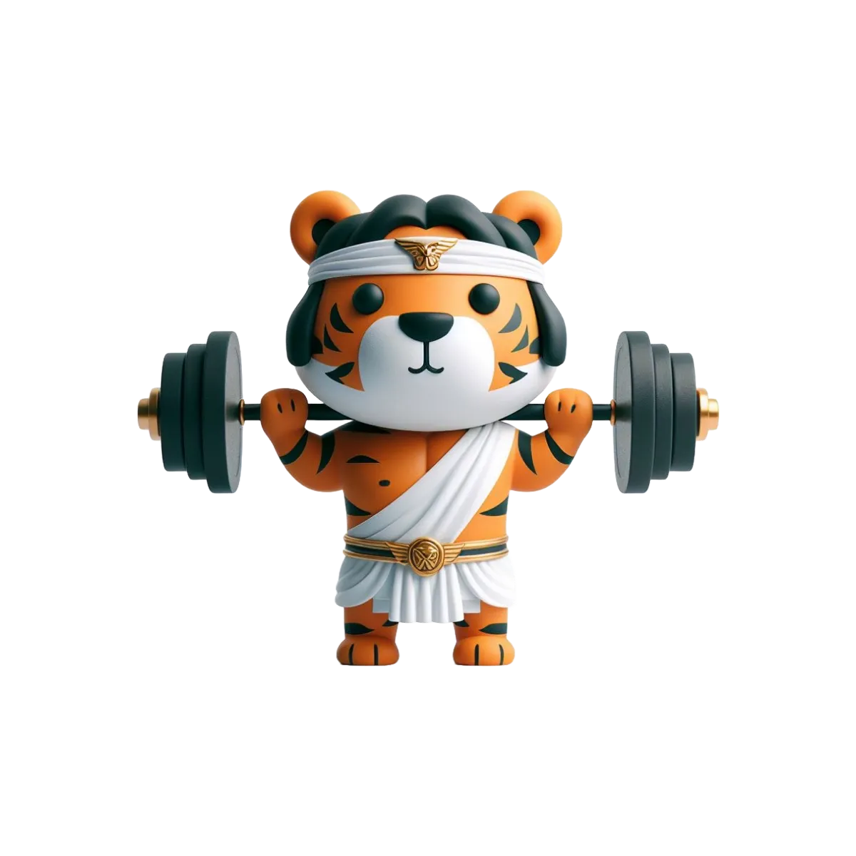 A floating greek strong tiger